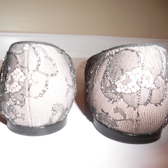 VALENTINO Garavani Caviar Crystal Lace Leather Italy Embellished Loafer Shoes - Picture 5 of 8